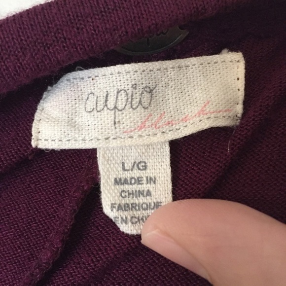 Dark Purple Long Sleeved Loose Soft Sweater Top - Picture 6 of 6